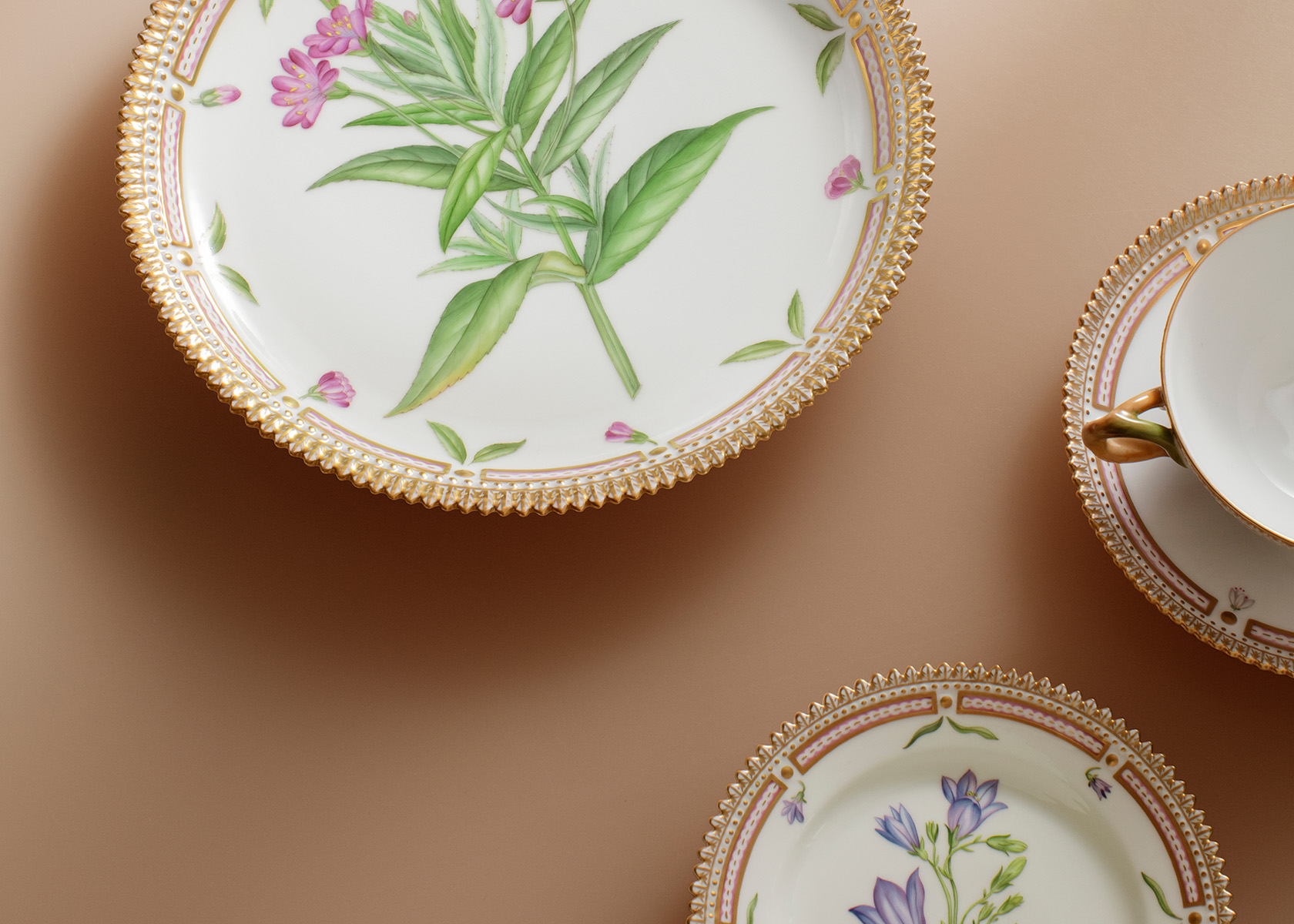 Flora Danica pieces from Royal Copenhagen